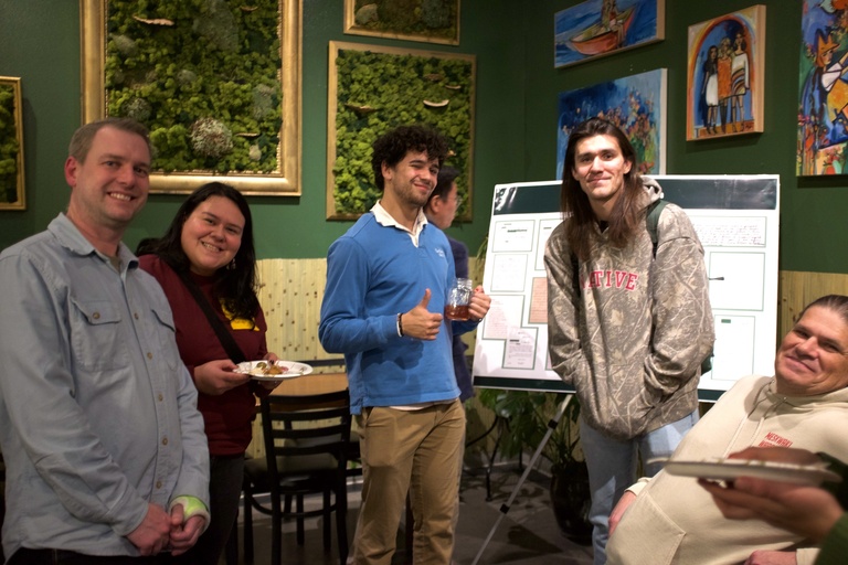 People attending the Native Policy Lab Open House